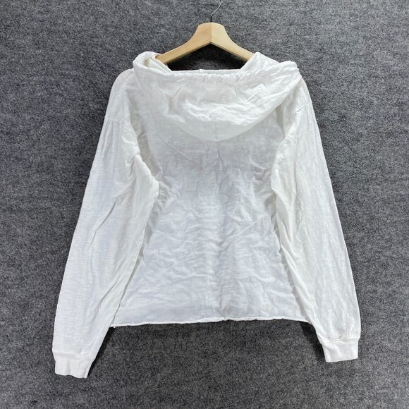 Victoria's Secret Hoodie Women S Small White Hooded Long Sleeve Cotton Casual - Picture 2 of 9